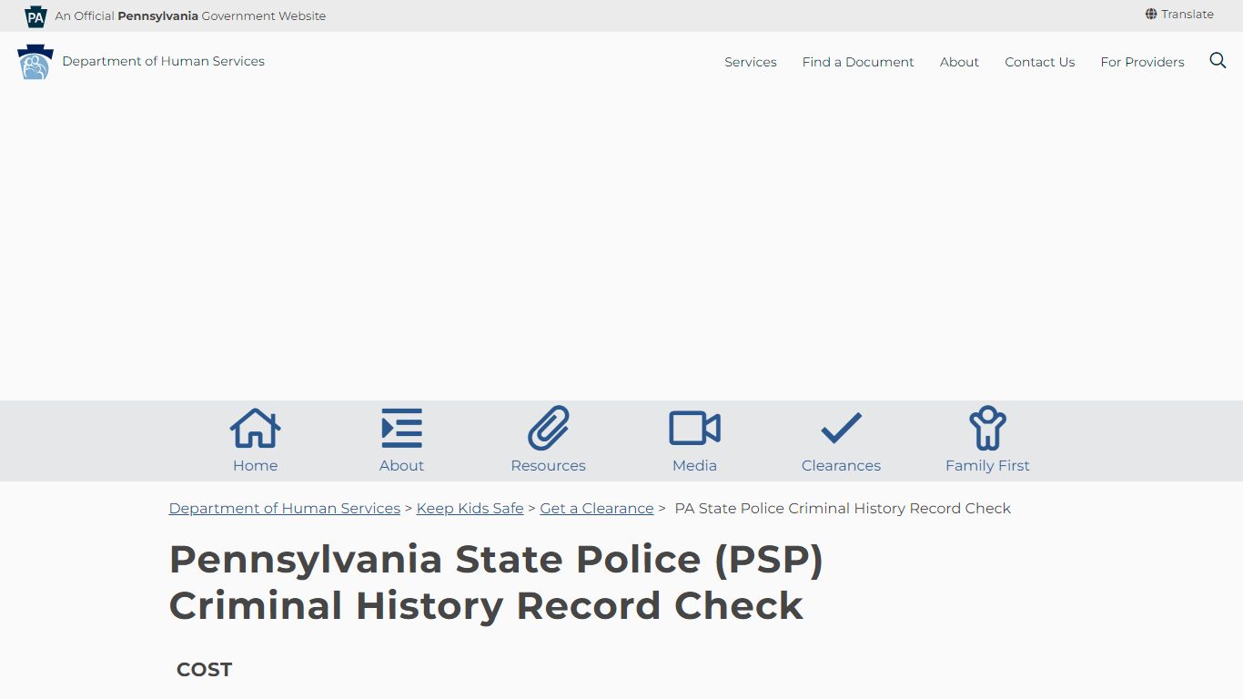 PA State Police Criminal History Record Check - Department of Human ...